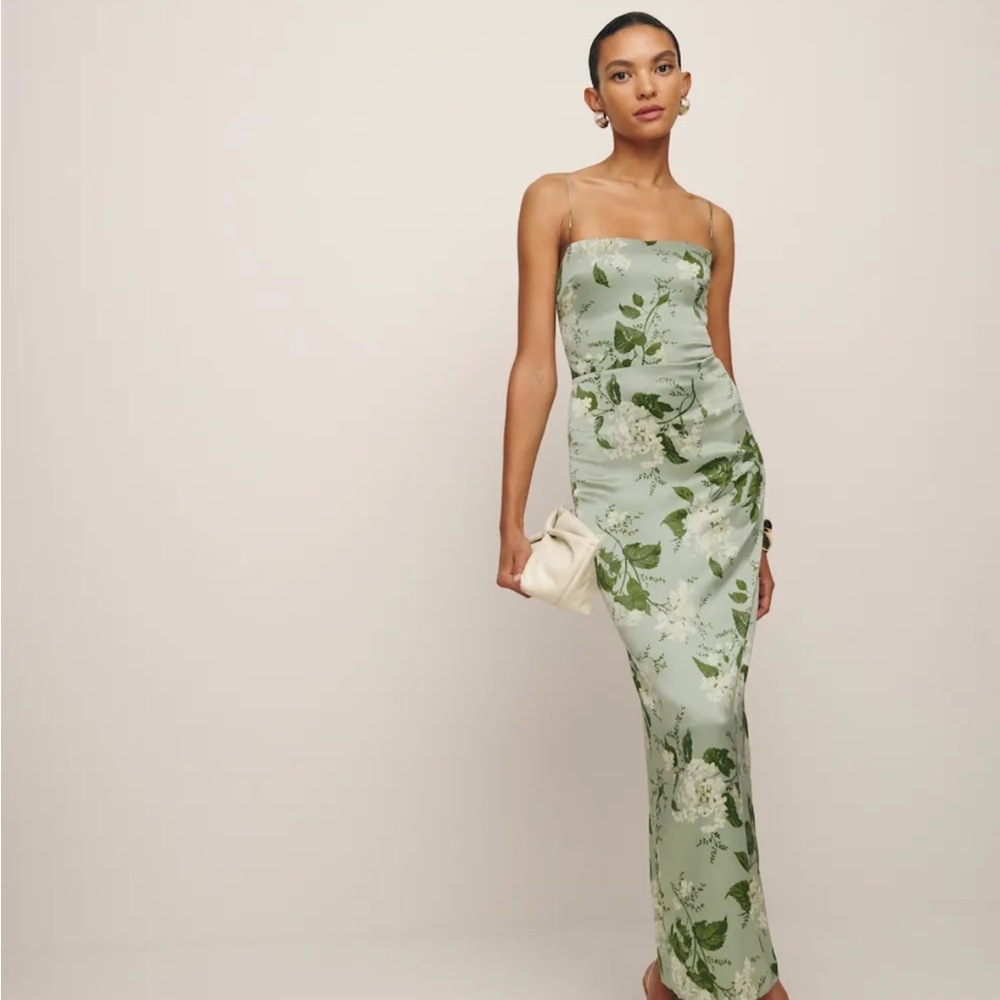 Reformation Frankie Silk Dress